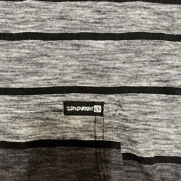 OCEAN Current Black and Grey Stripped Hoodie.  Size Medium - Picture 4 of 8